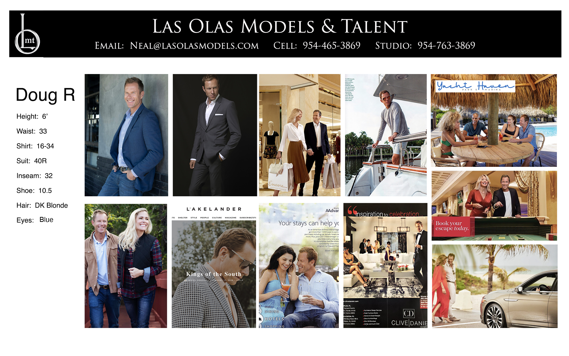 Model Fort Lauderdale Miami South Florida Print Catalog Video Fashion Model Male Model - Las Olas Models Fort Lauderdale Miami - Doug